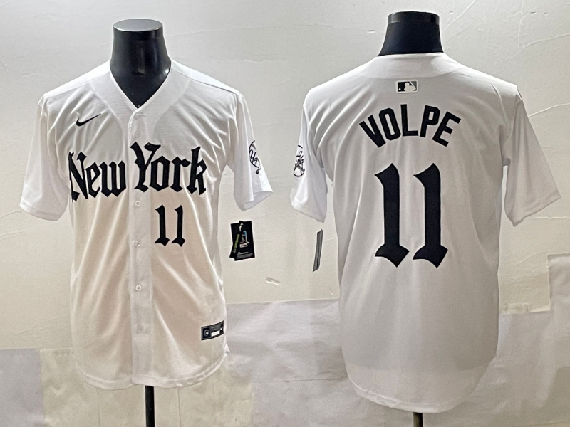 Men's New York Yankees Anthony Volpe #11 White Alternate Limited Jersey